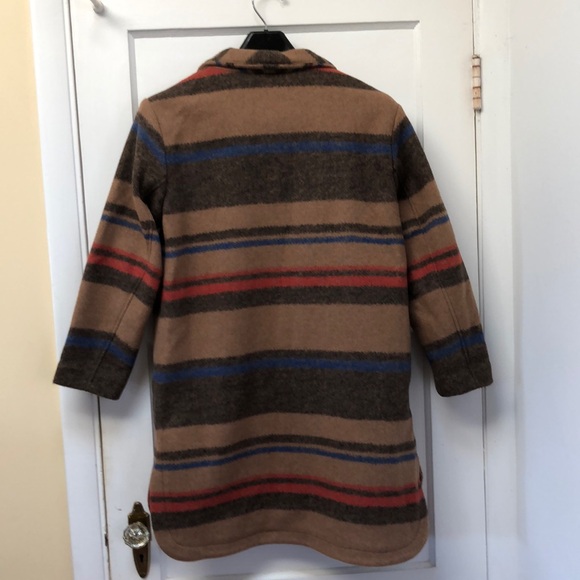 Banana Republic Factory Striped Shawl Collar Coat PM - Picture 2 of 10